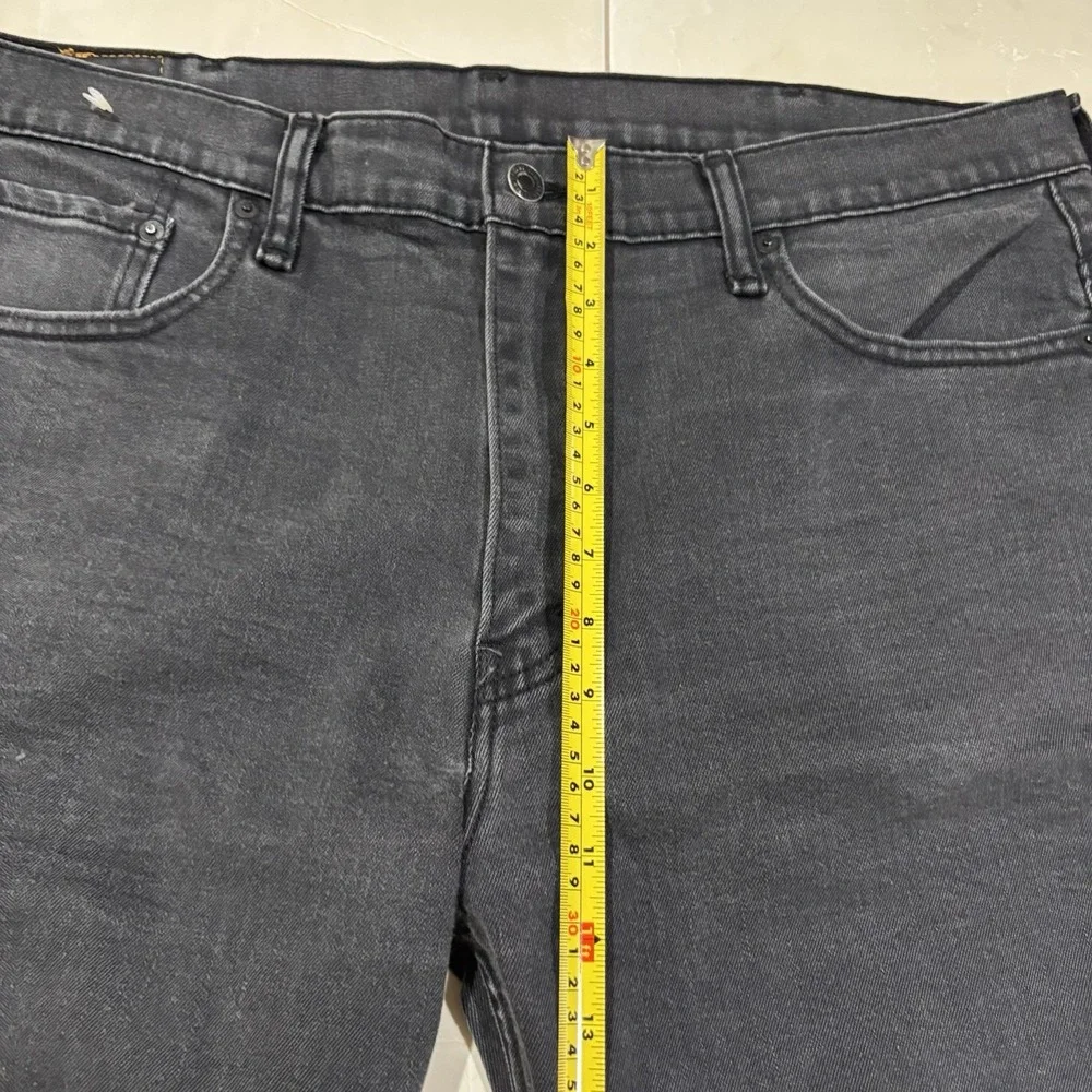 Levis 569 Jeans Loose Straight 38x34 Baggy Dark Wash Black Denim Skater Y2K